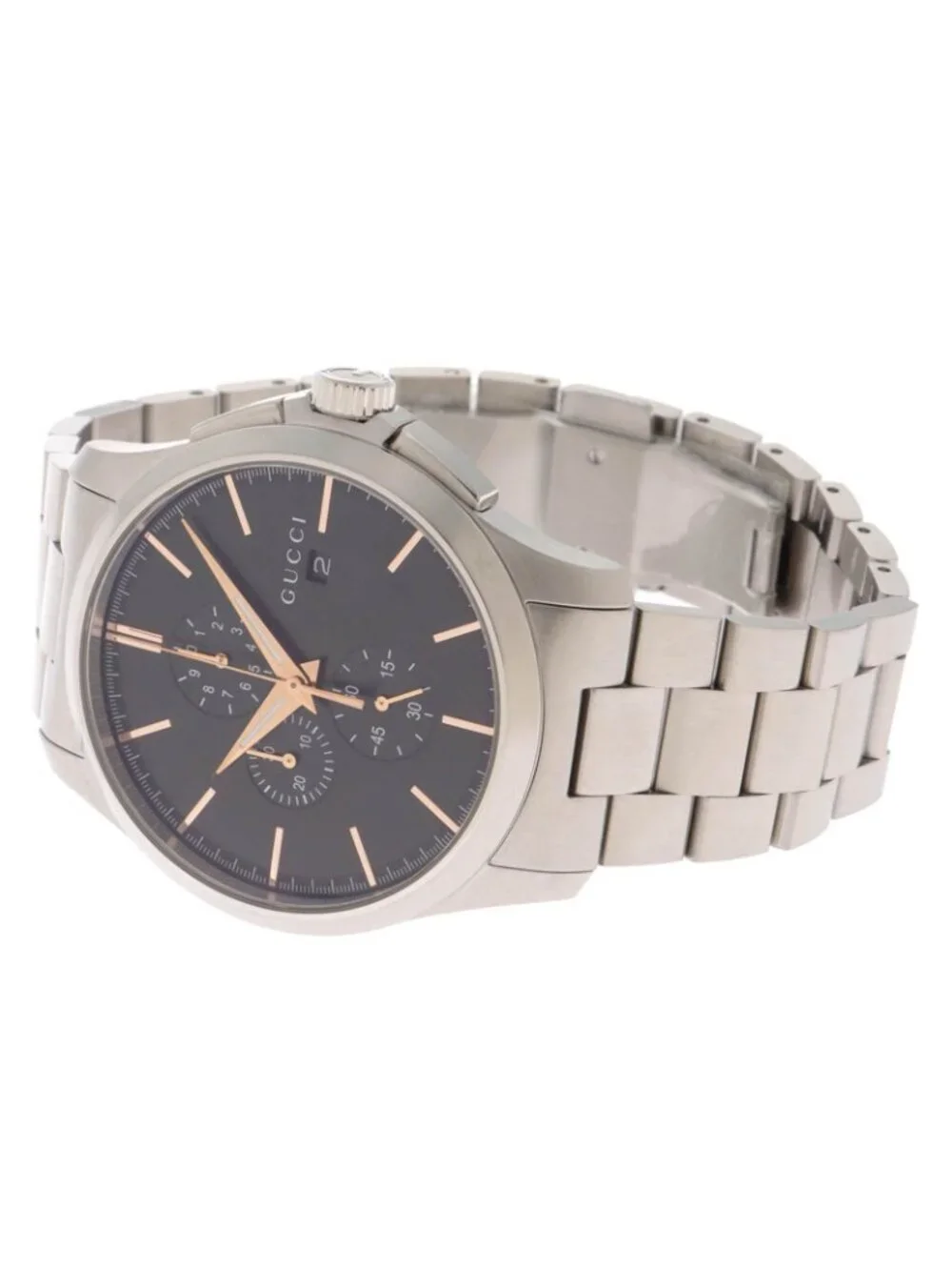 Gucci G-Timeless Chrono 126.2 Watch Stainless Steel Black Quartz
